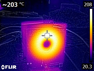 max temp measured on TX coil