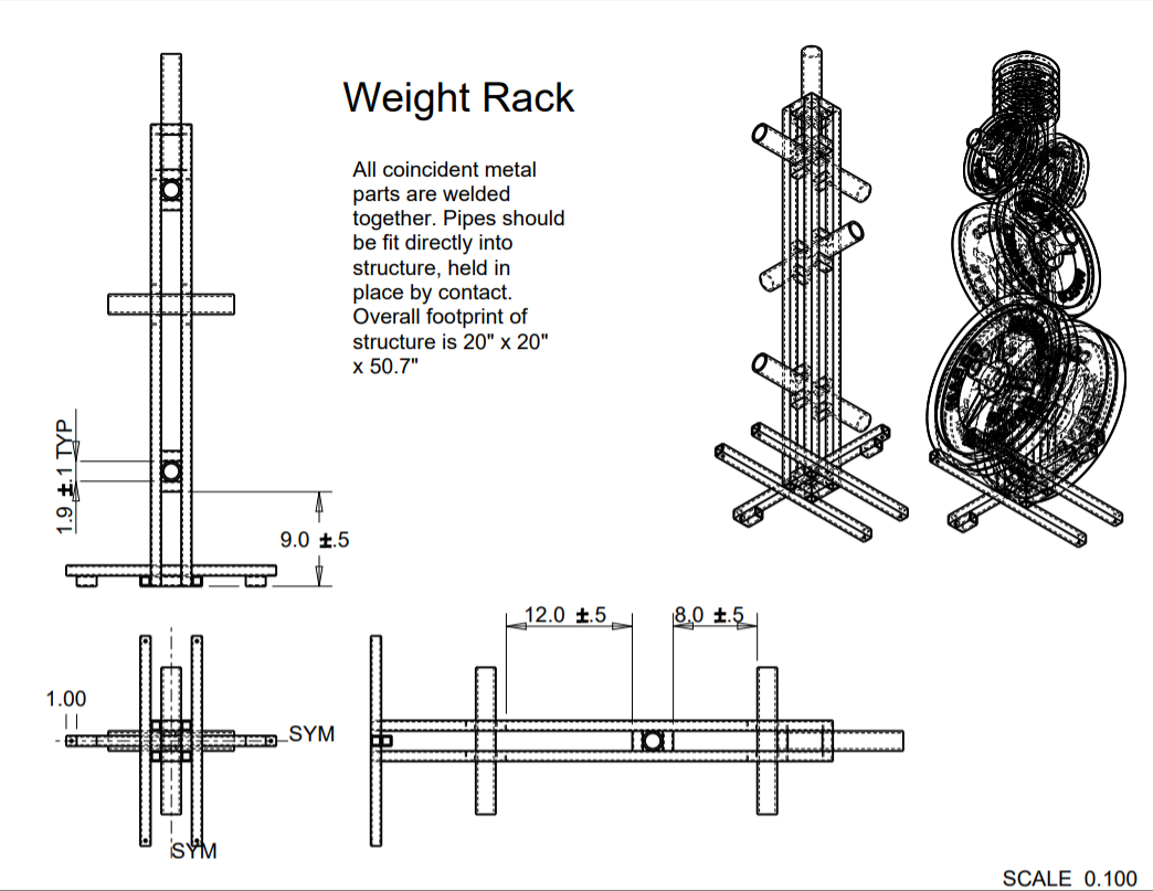 weight rack diagram